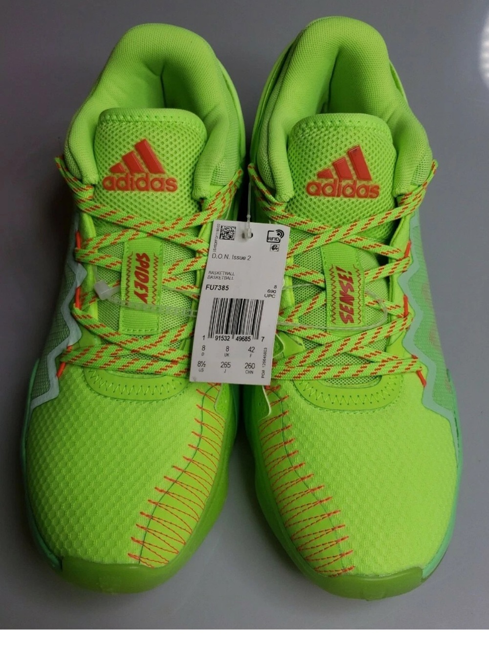 Mens Adidas X Marvel D.O.N. Issue 2 Spidey Sense Basketball Shoes FU7385 NEW